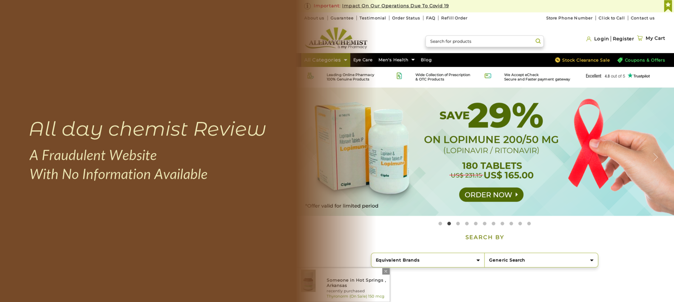 All Day Chemist Review A Fraudulent site With No Information